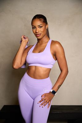 LILAC OPEN BACK SPORTS BRA