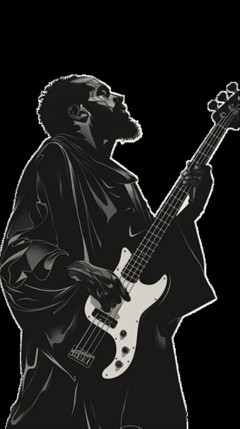 Male Bass Player in Green 9