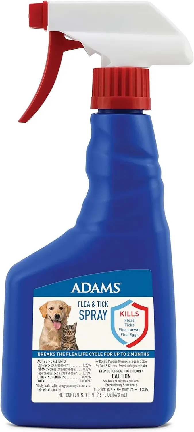 Adams Flea &amp; Tick Spray, 16 oz