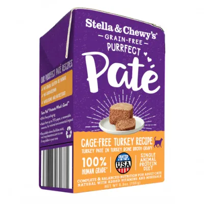 Stella &amp; Chewy&#39;s Purrfect Pate Cage Free Turkey Recipe Wet Cat Food