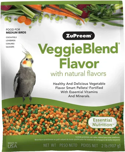 Zupreem VeggieBlend Flavor Food with Natural Flavors for Medium Birds