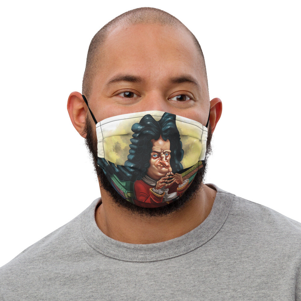 Gottfried Leibniz Premium face mask
