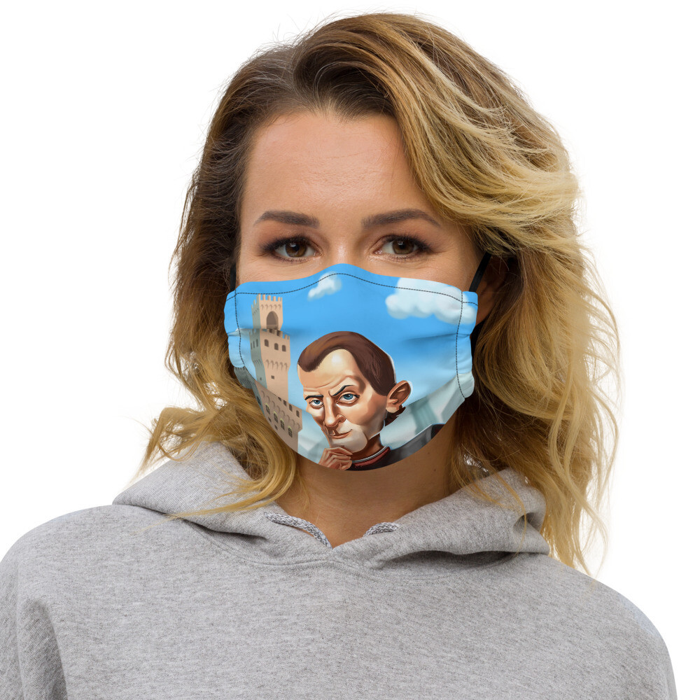 Niccolò Machiavelli Premium face mask
