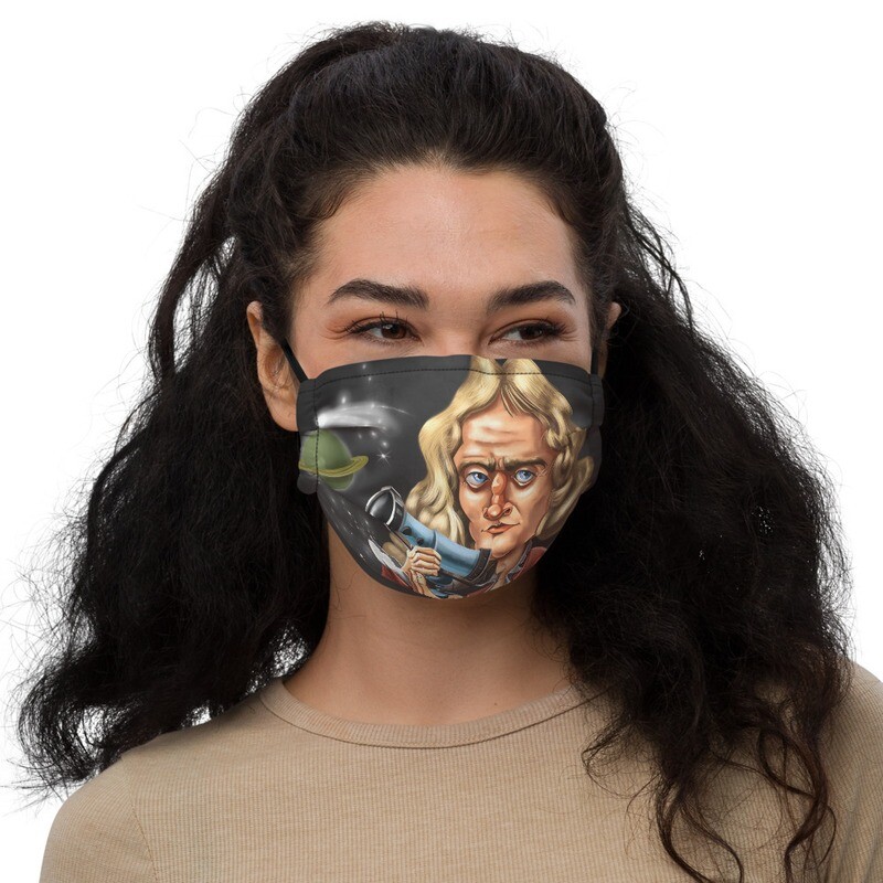 Isaac Newton Premium face mask