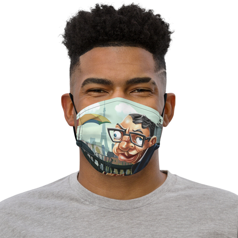 Jean-Paul Sartre Premium face mask