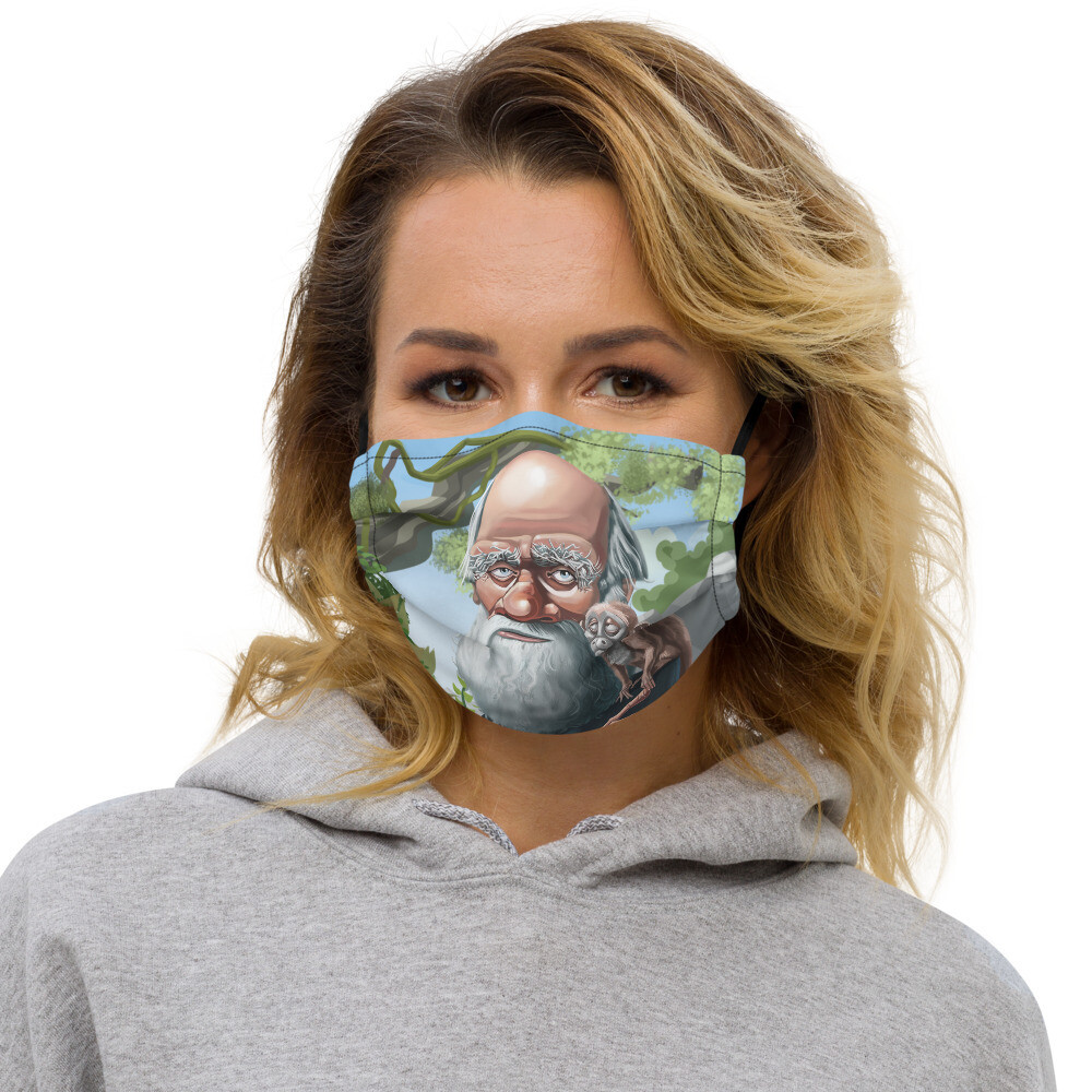 Charles Darwin Premium face mask