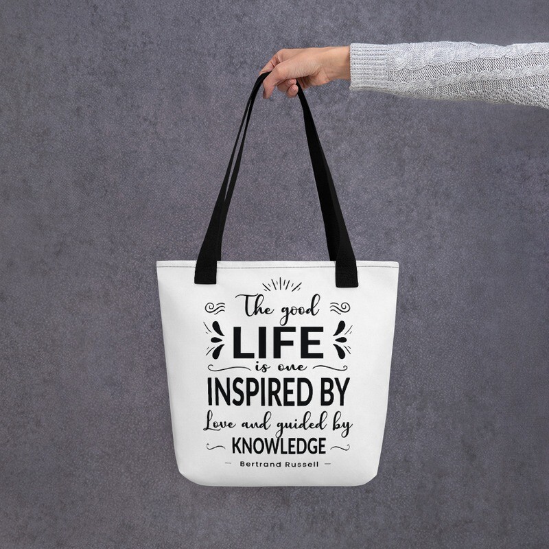 Bertrand Russell Quote Tote bag