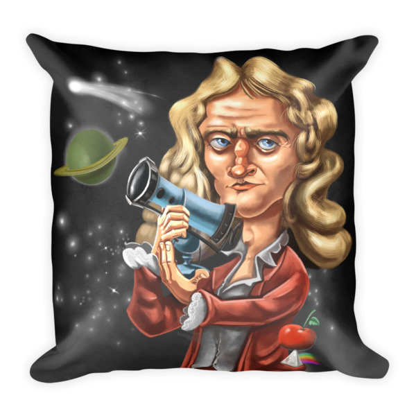 Isaac Newton Square Pillow