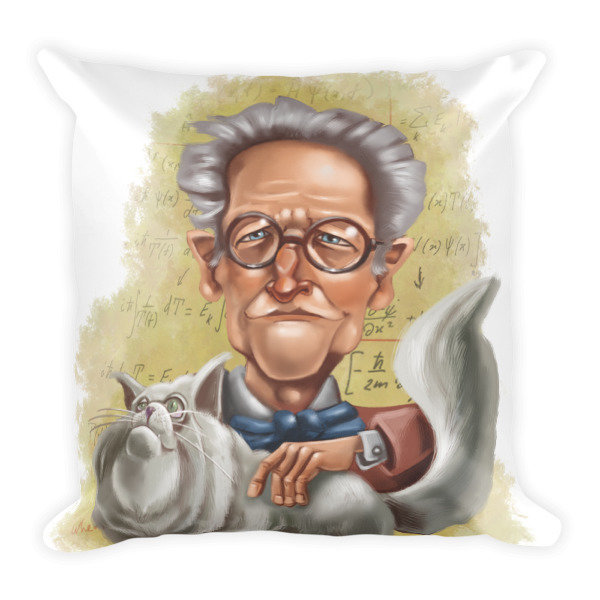 Erwin Schrödinger Square Pillow