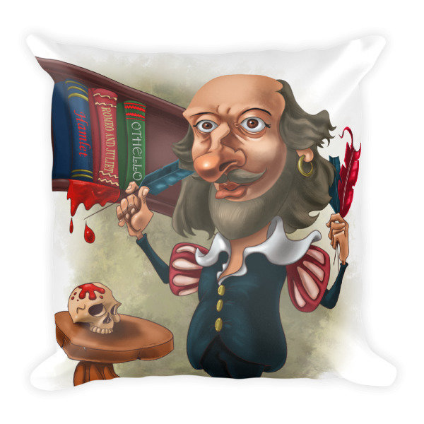 William Shakespeare Square Pillow