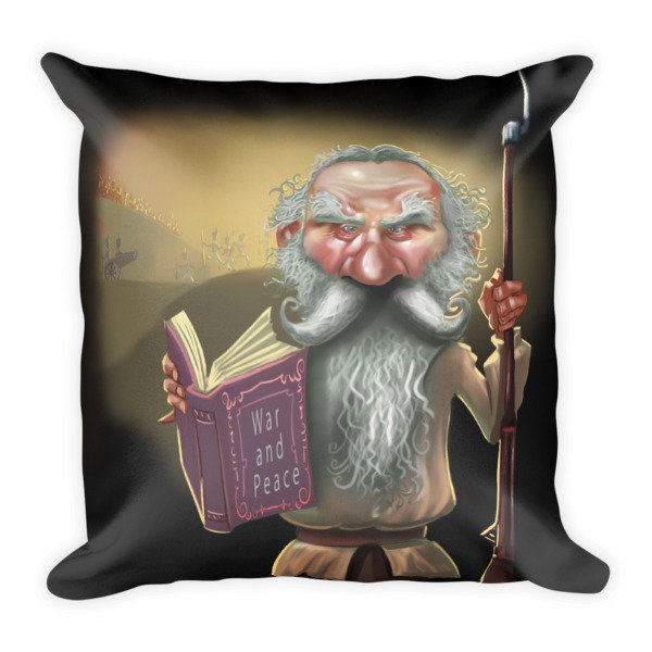 Leo Tolstoy Square Pillow