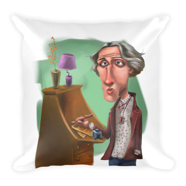 Virginia Woolf Square Pillow