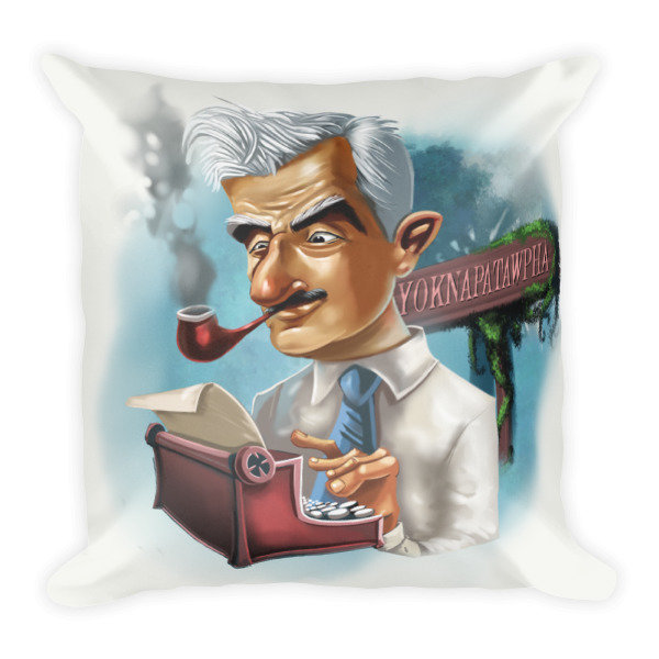 William Faulkner Square Pillow