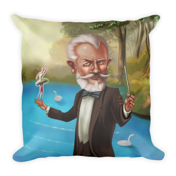 Pyotr Ilyich Tchaikovsky Square Pillow