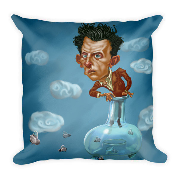 Ludwig Wittgenstein Square Pillow