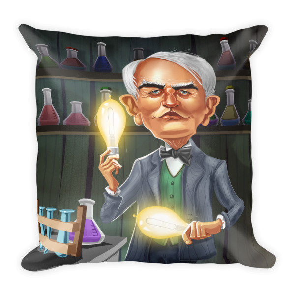 Thomas Edison Square Pillow
