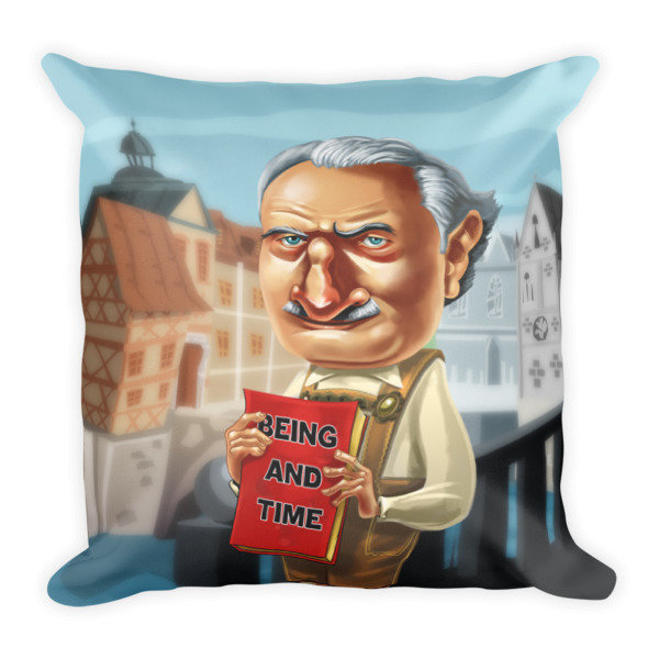 Martin Heidegger Square Pillow