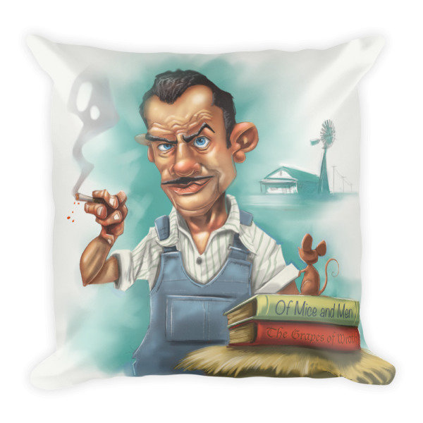 John Steinbeck Square Pillow