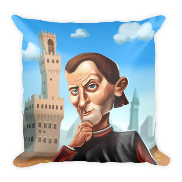 Niccolò Machiavelli Square Pillow