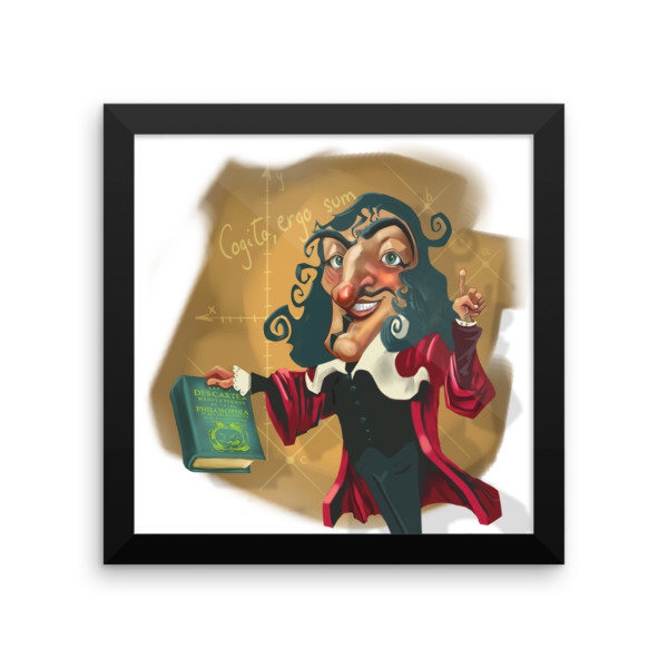 René Descartes Framed poster