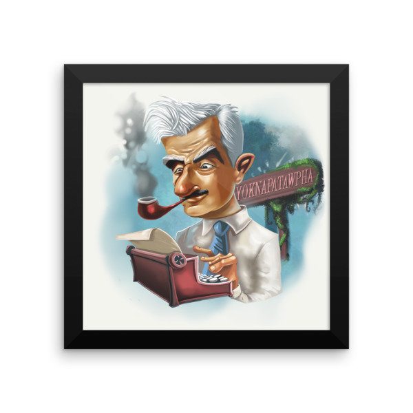 William Faulkner Framed poster