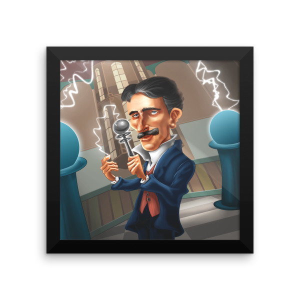 Nikola Tesla Framed poster