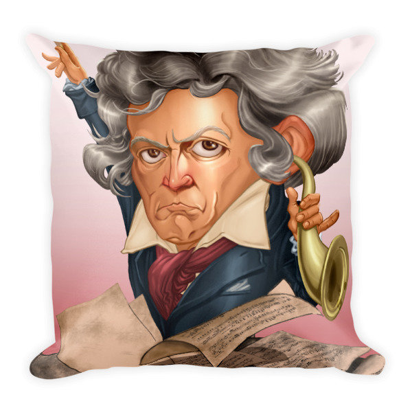 Ludwig van Beethoven Square Pillow