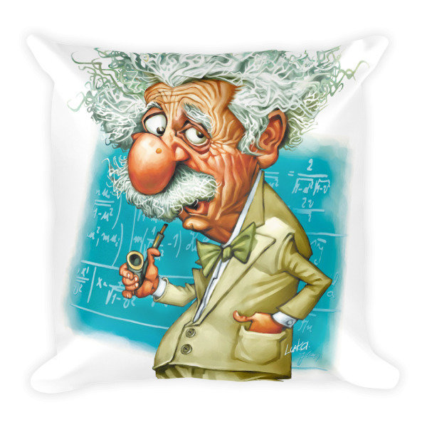 Albert Einstein Square Pillow