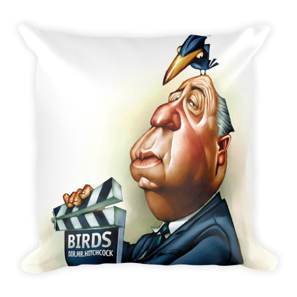 Alfred Hitchcock Square Pillow
