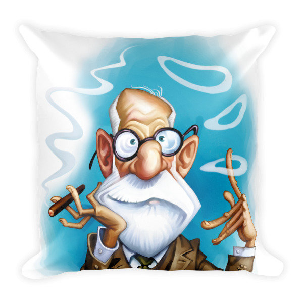 Sigmund Freud Square Pillow