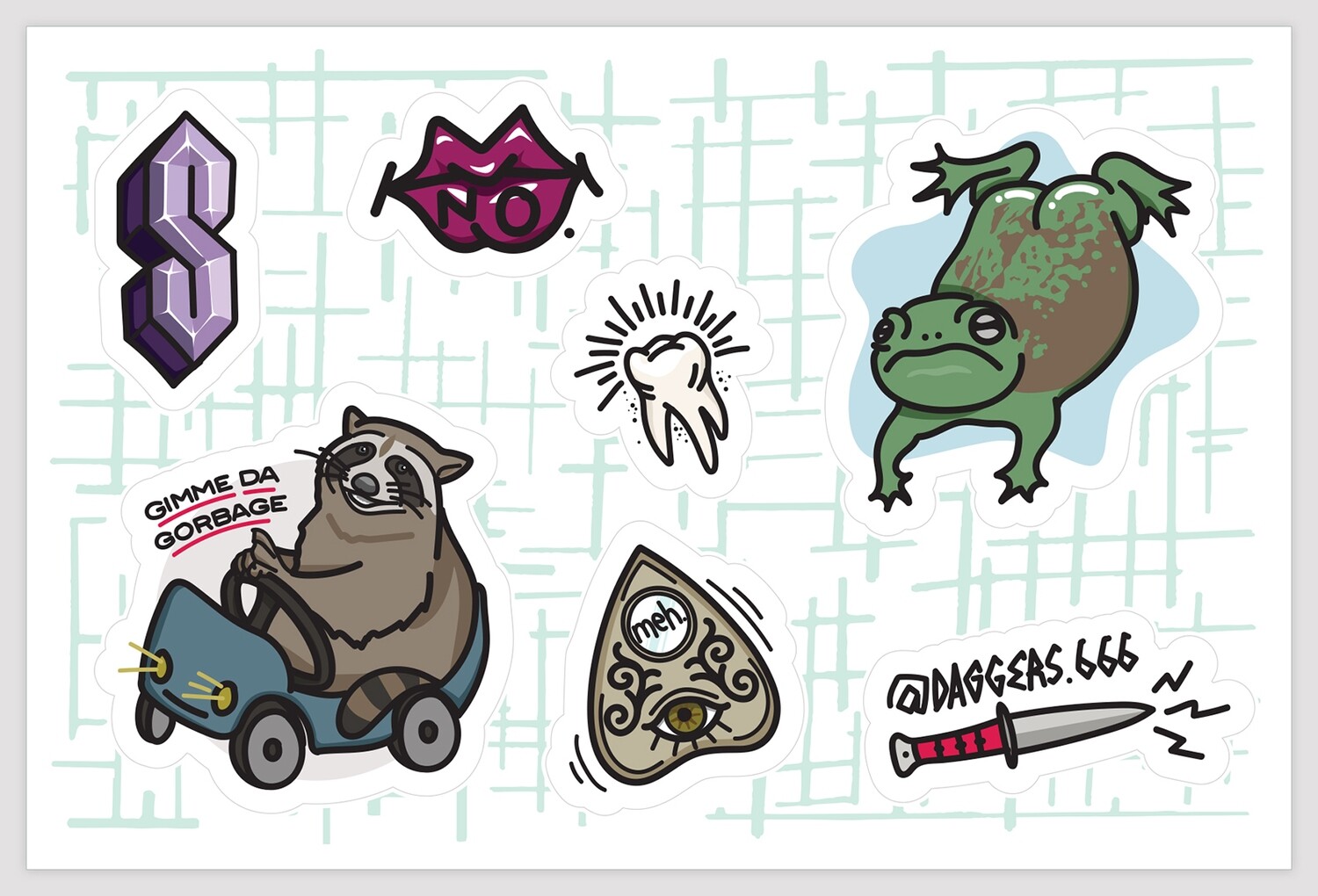4x6 Daggers Sticker Sheet