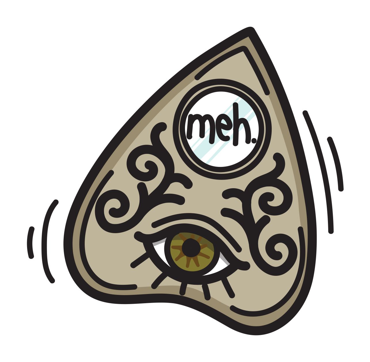 Meh Planchette Temporary Tattoo