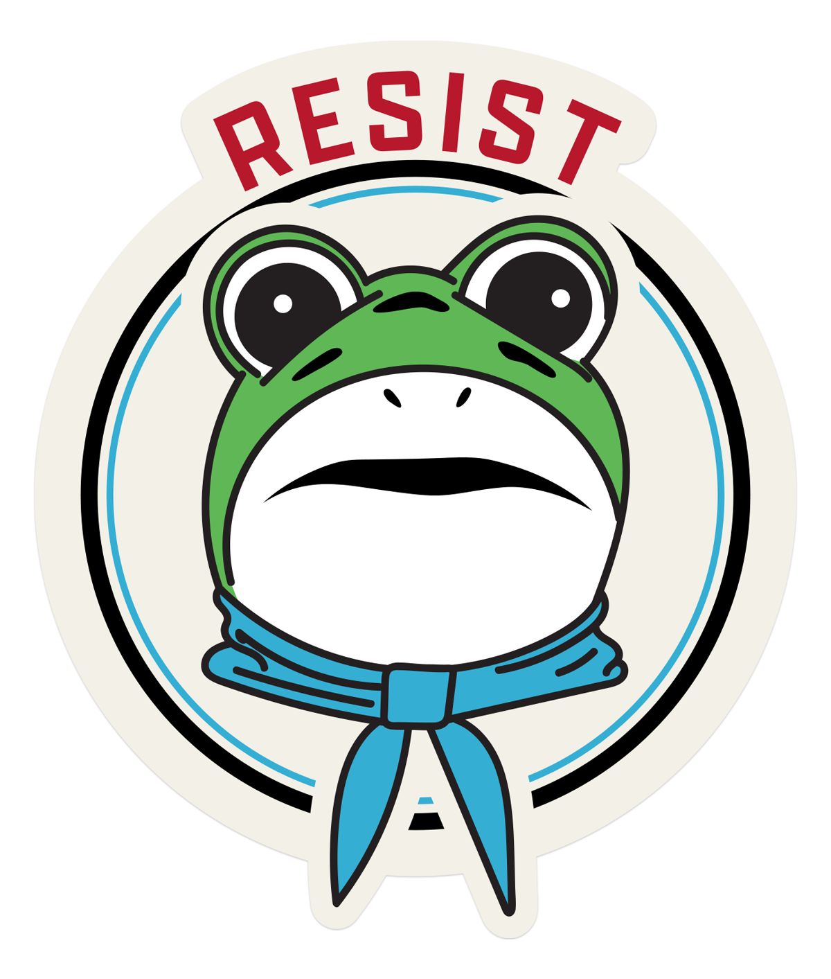 Antifa Frog 3" Sticker (preorder)