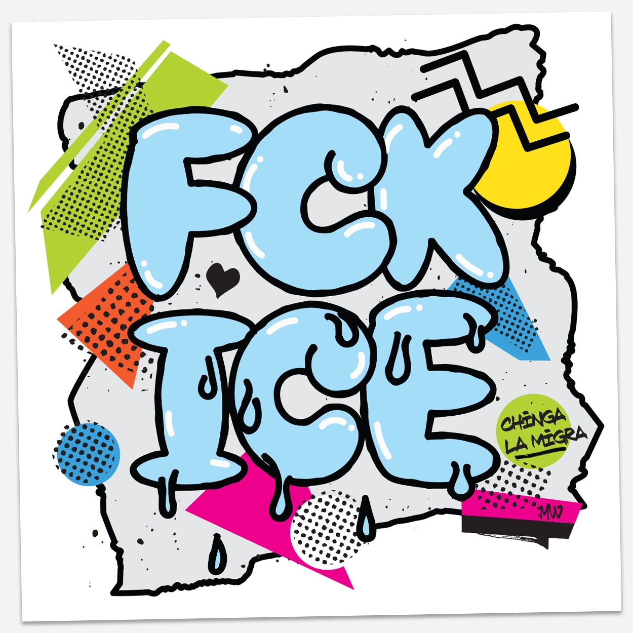 FCK ICE 3" Glow in the Dark sticker