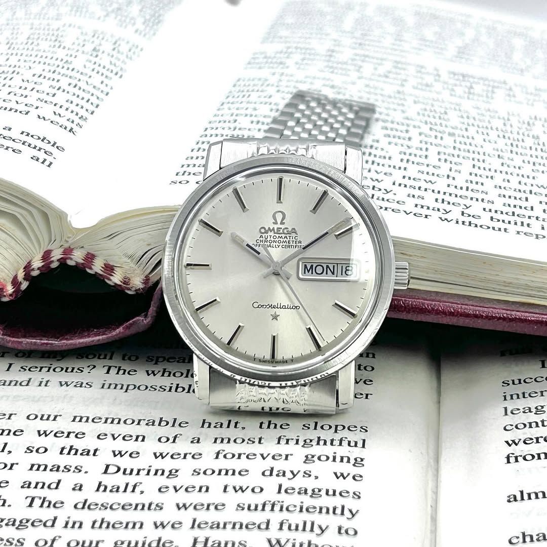 Omega Constellation Ref.168.016 COSC Certified Chronometer Cal.751 35.0mm 1969 on Beads of Rice Bracelet