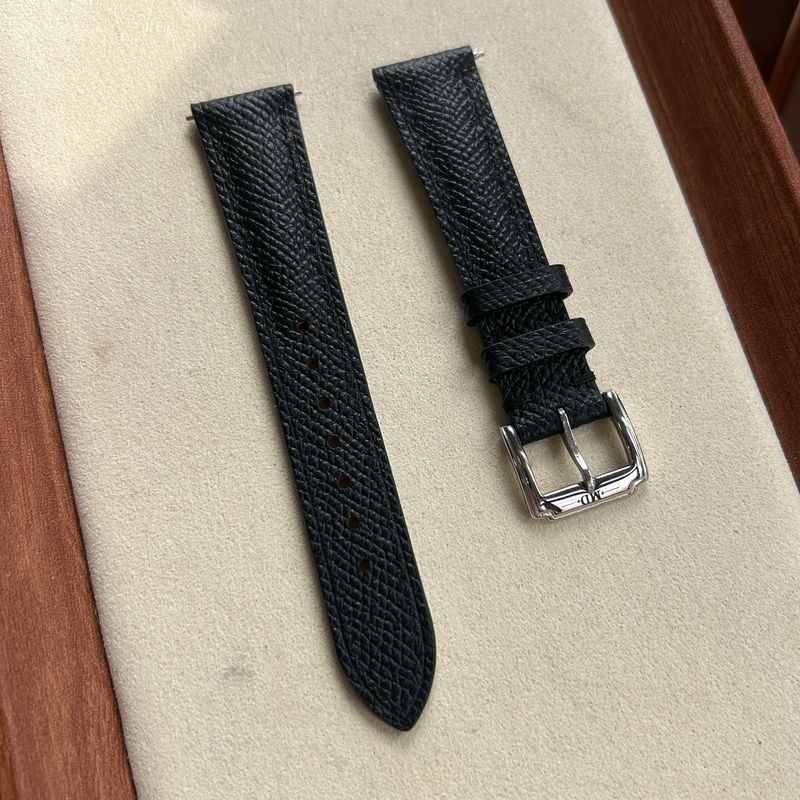 ROQUE Epsom Black Leather Strap