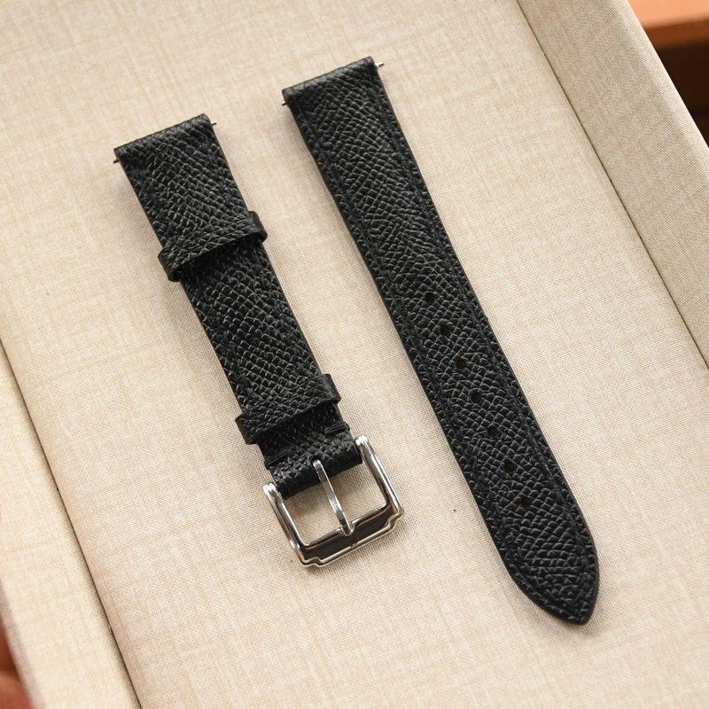 ROQUE French Epsom Black Leather Strap