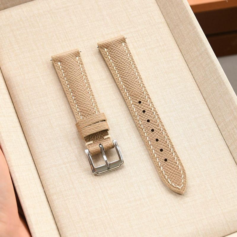 ROQUE French Epsom Beige Leather Strap