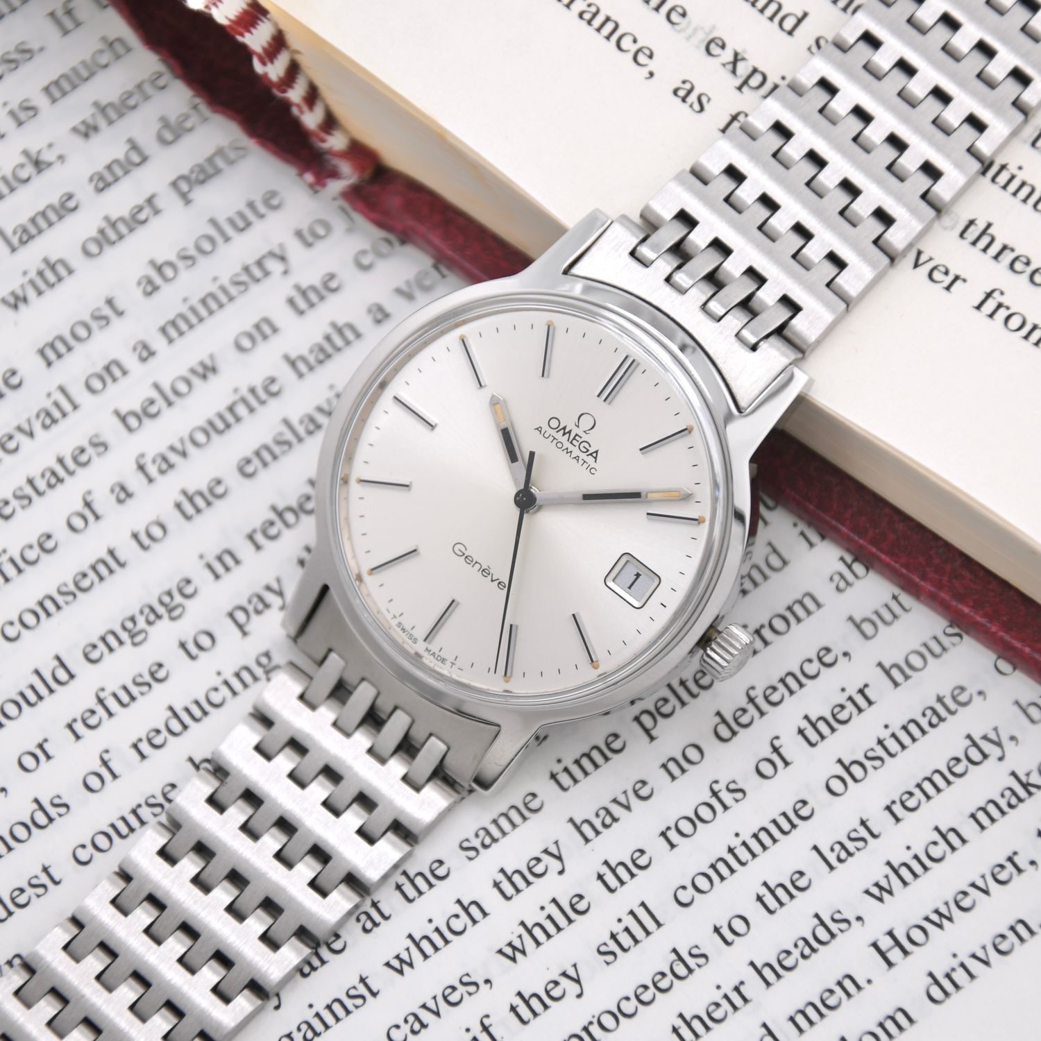 Omega Geneve "Tank Track" Bracelet Ref.166.0163 Cal.1012 1974