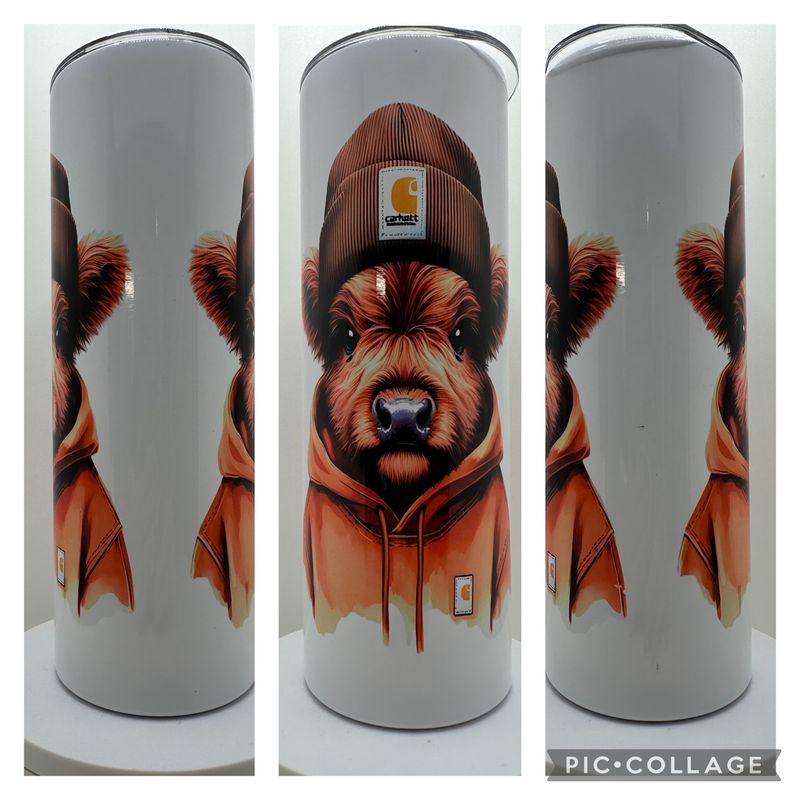 Tumbler 20oz (BrnCowCarh)