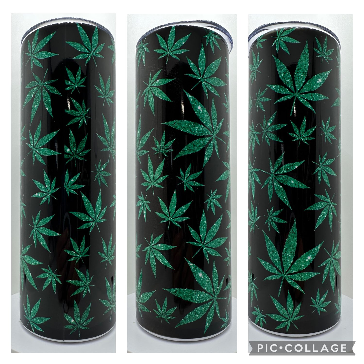 Tumbler 20oz (Glitter Leafs)
