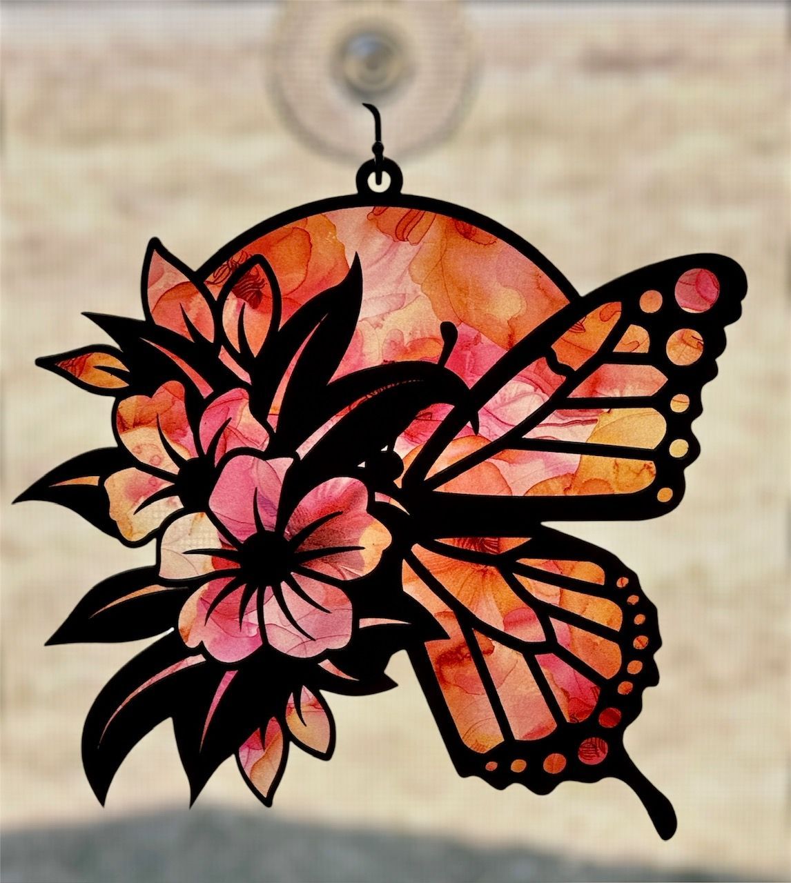 Wooden Sun Catcher Butterfly