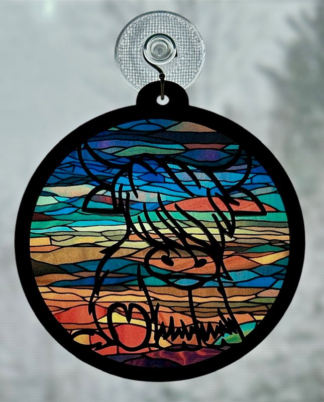 Sun Catcher Highland Cow