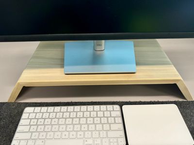 Handmade Custom Solid Poplar Wood Monitor Laptop Mac Riser Stand