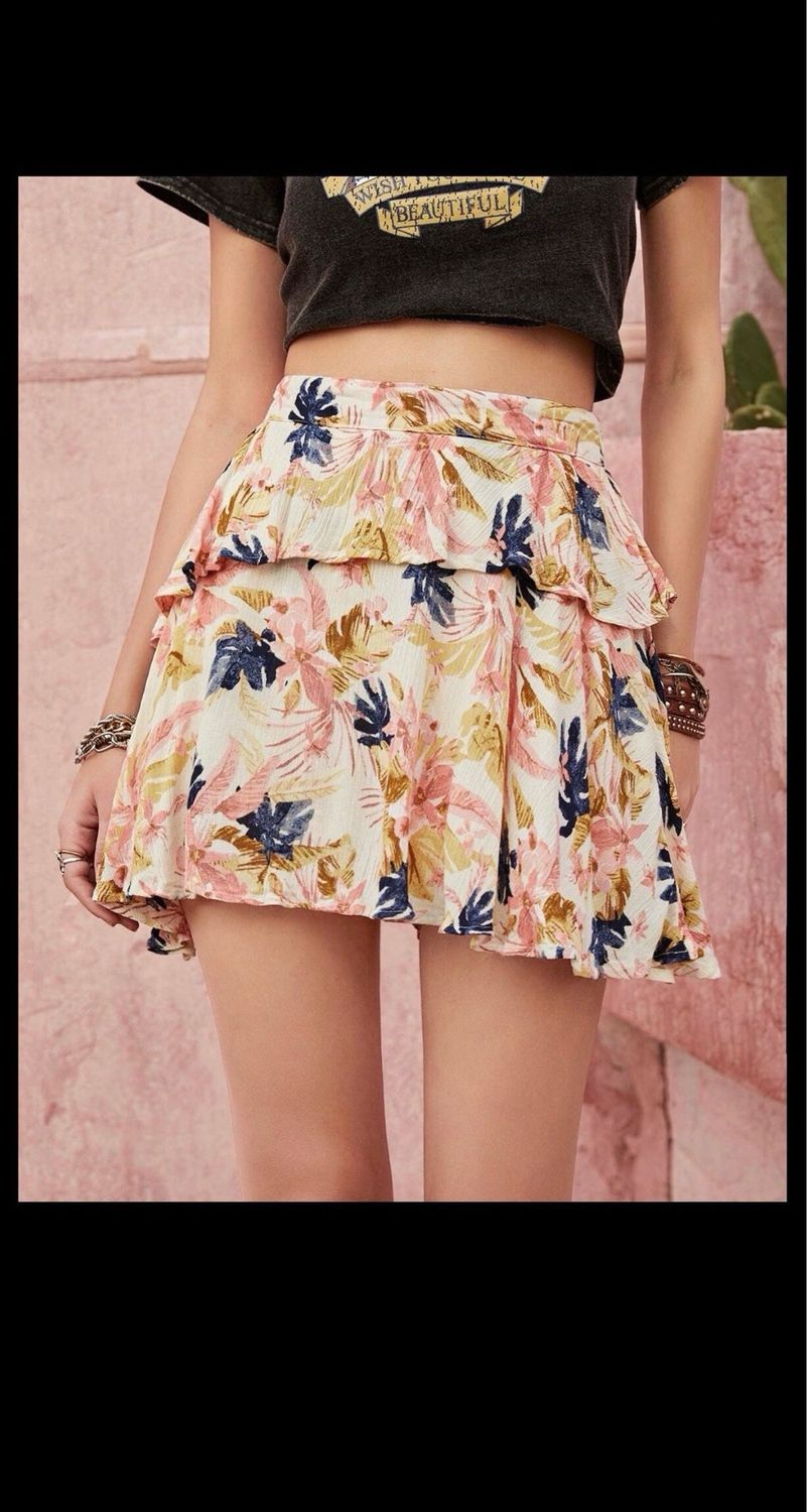 Floral Mini Skirt