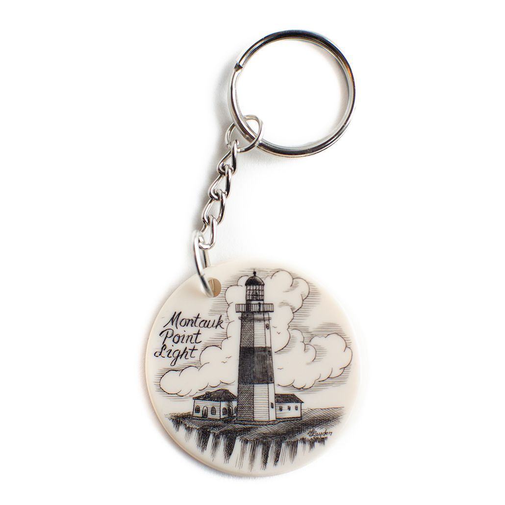 Scrimshaw Round Keychain (USA)