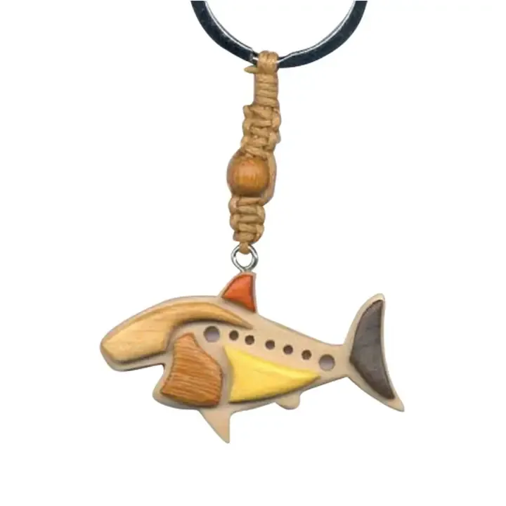 Shark Wood Sealife Key Chain