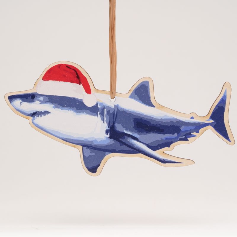 Santa Shark Ornament