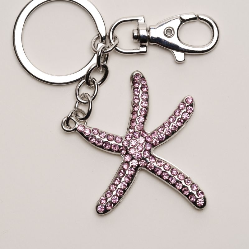 Keyring Starfish Pink