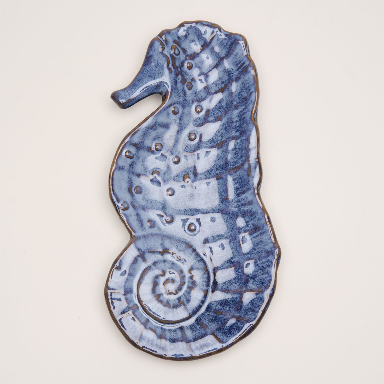 BC Shell/Seahorse Blue Dish